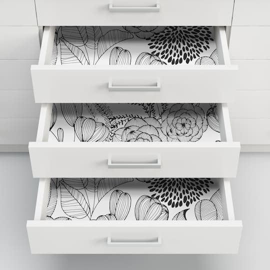 NuWallpaper Black Secret Garden Peel & Stick Wallpaper